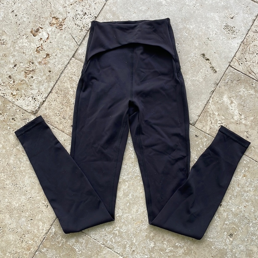 Lululemon Banded Hi Rise Black Legging Sz 2